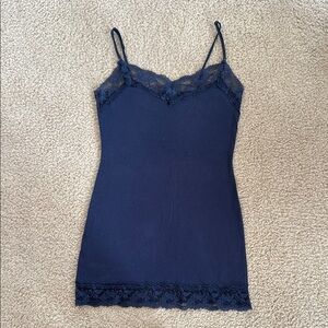 Love Culture Navy Lace Trim Camisole